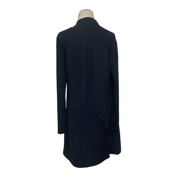 Eileen Fisher gray wool long sleeves open front cardigan sweater size large - Picture 15 of 15
